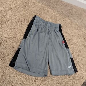 New Balance Kids Gray and Black Athletic Shorts
